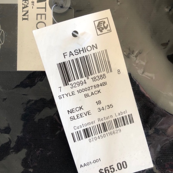 Alfani Black BIG button down shirt for men - Picture 3 of 6